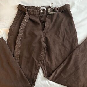 Zara Brown Women's Jeans with Belt